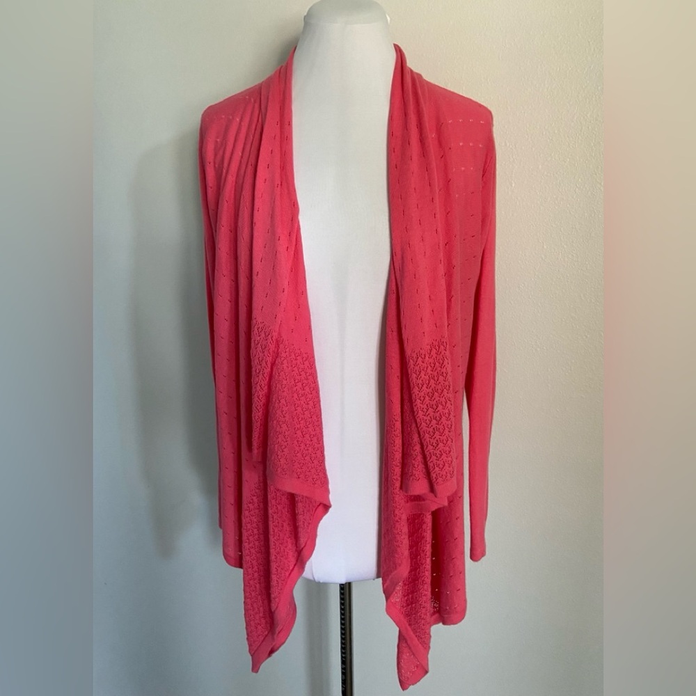 TRIBAL LONG SLEEVE OPEN FRONT 
SWEATER.